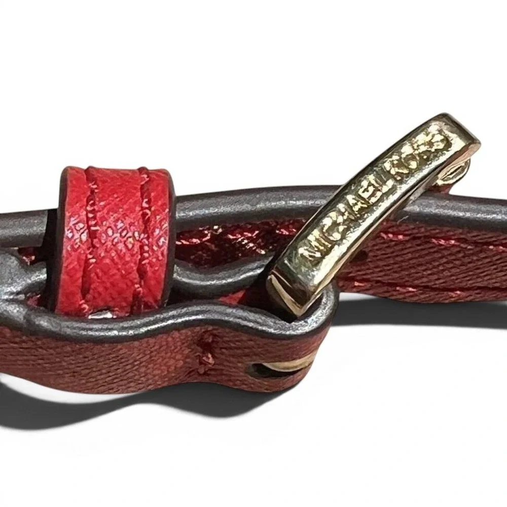 Crossbody Bag Michael Kors Jet Set Large Clutch Red Saffiano‎ Leather Wallet